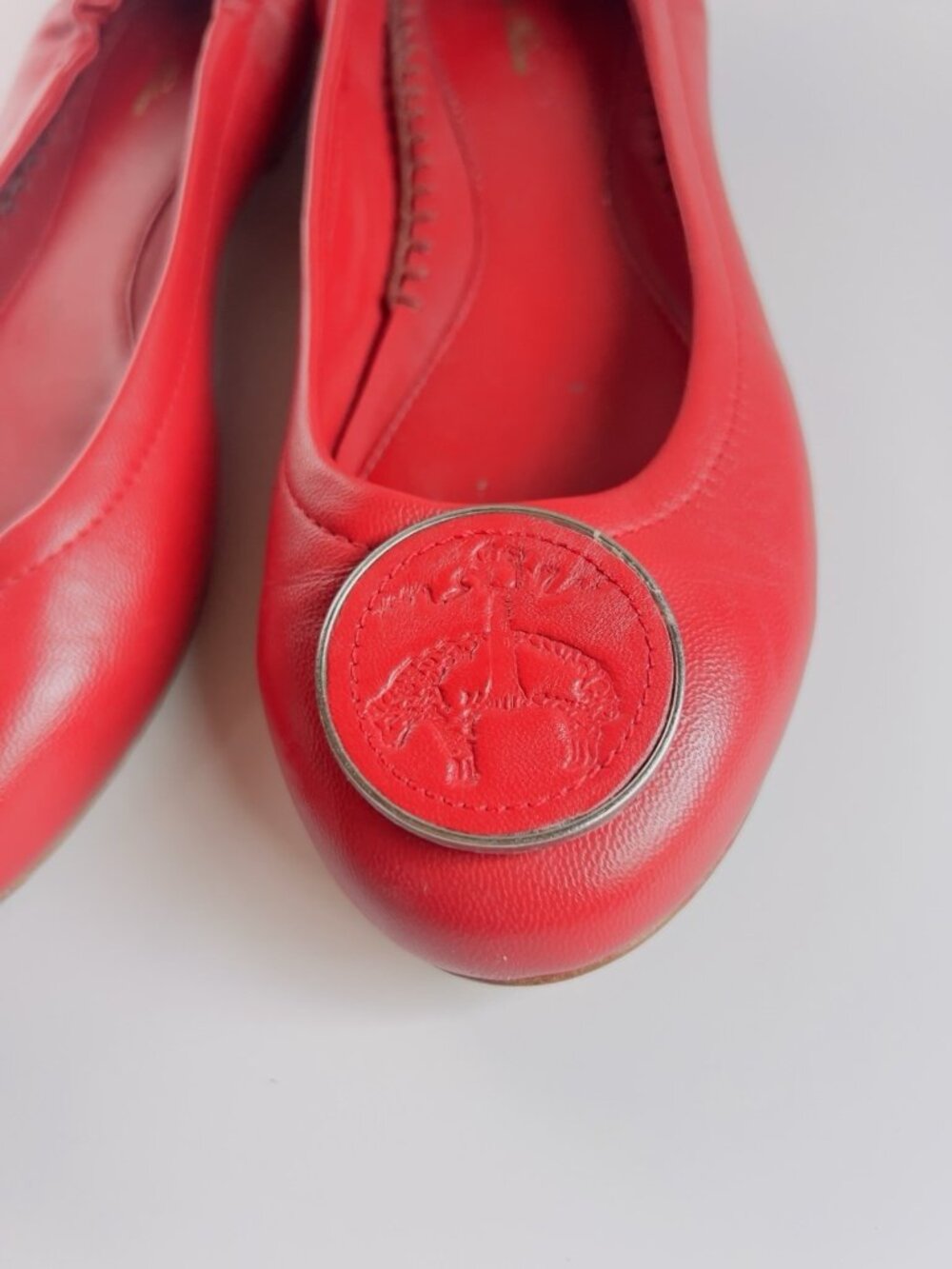 Brooks Brothers Red Leather Ballet Flats Women’s Size 9 Slip On Shoes - Picture 15 of 16